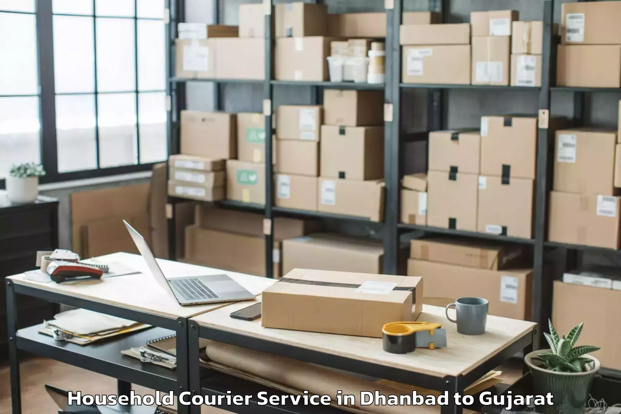 Top Dhanbad to Rajkot Airport Raj Household Courier Available